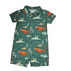 Carter’s Baby One Piece Dinosaur Multicolor Romper Sz 24M NWT